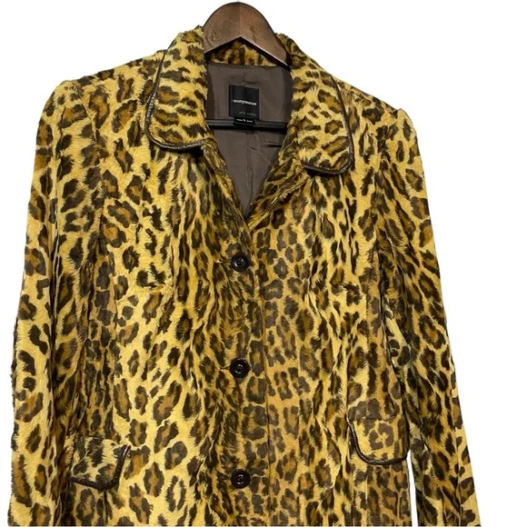 Leopard Print Women's Faux Fur Coat - Picture 2 of 8